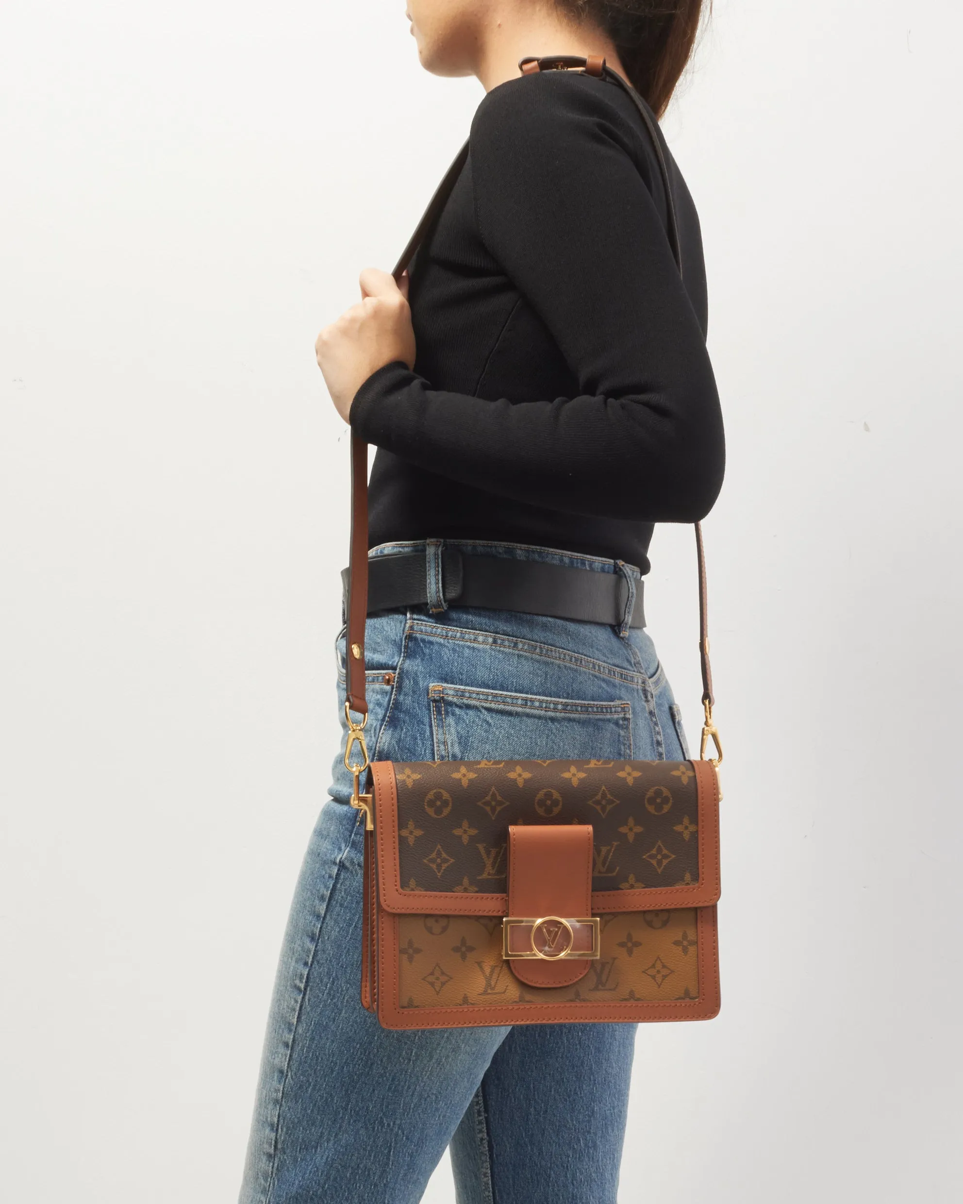Louis Vuitton Reverse Monogram Canvas Dauphine Shoulder Bag