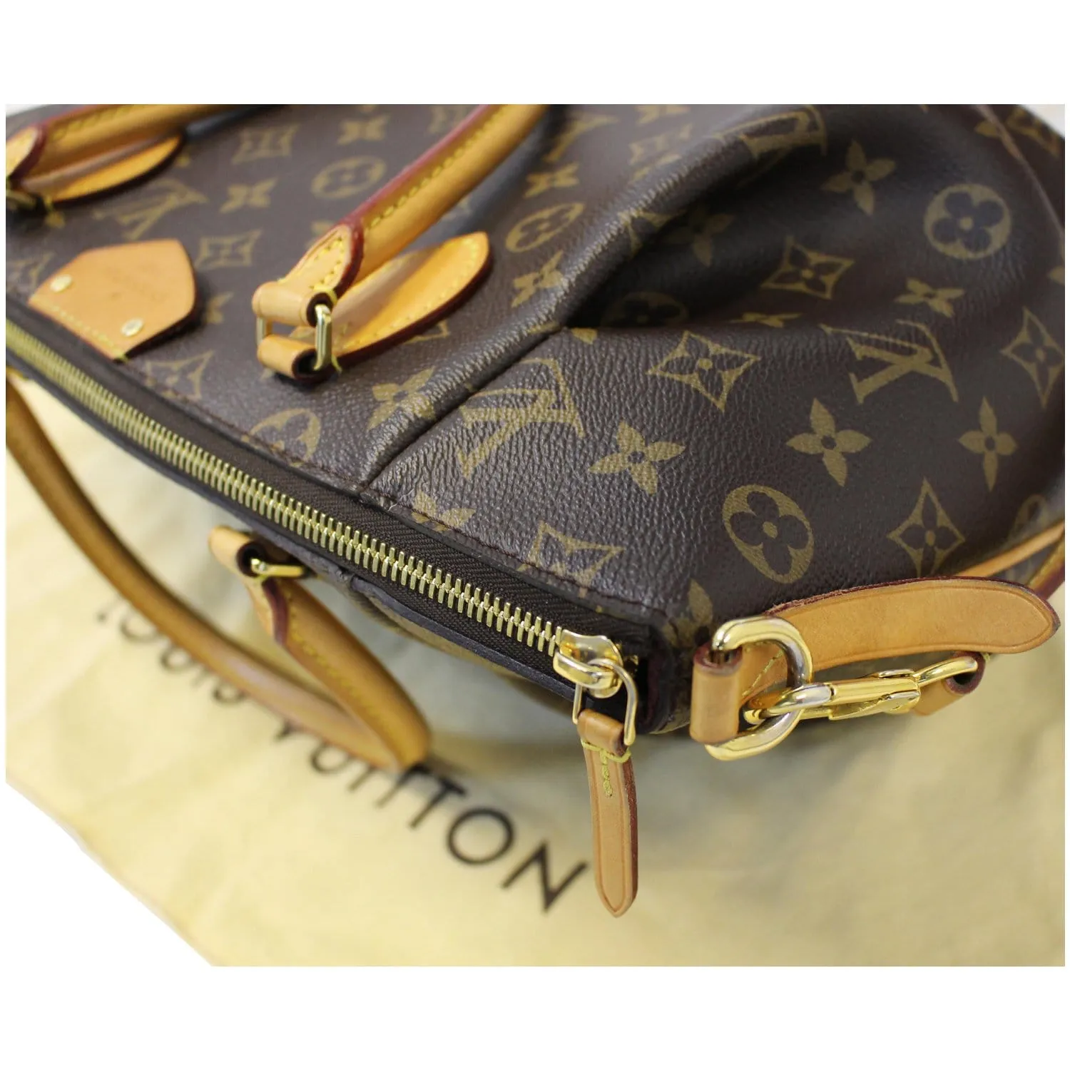 LOUIS VUITTON Turenne MM Monogram Canvas 2 Way Shoulder Bag Brown