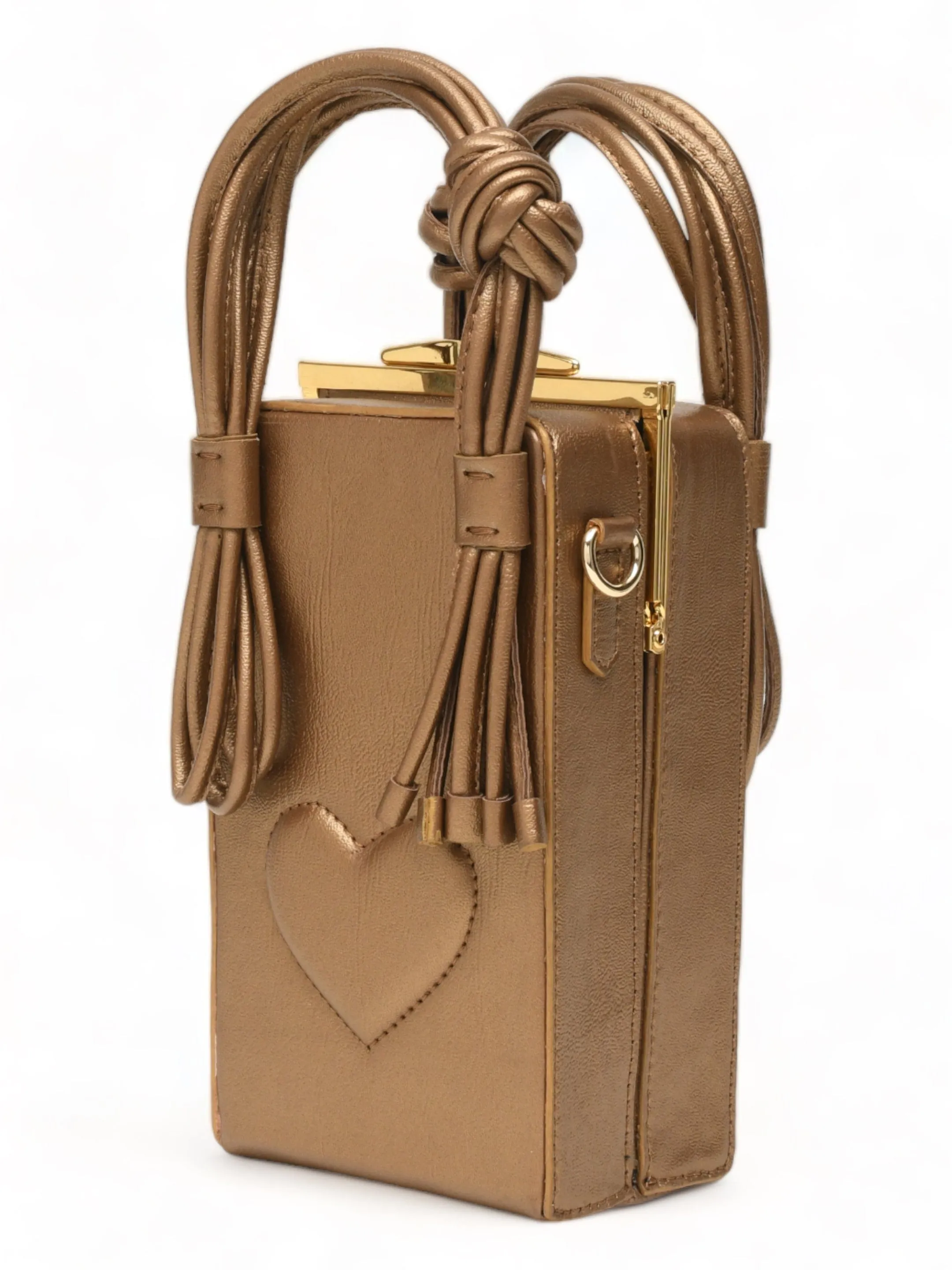 Love Knot Cuboid In Gold
