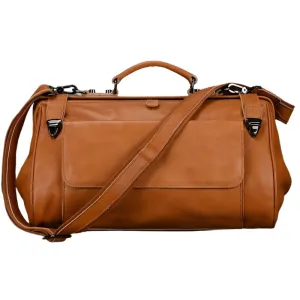 Luxury Leather Carry On Luggage Bag Real Cowskin Travel Duffle