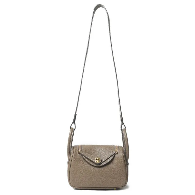 Lychee pattern pillow bag leather handbags
