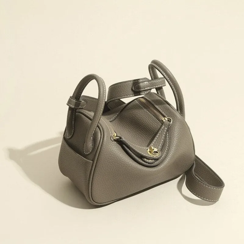 Lychee pattern pillow bag leather handbags