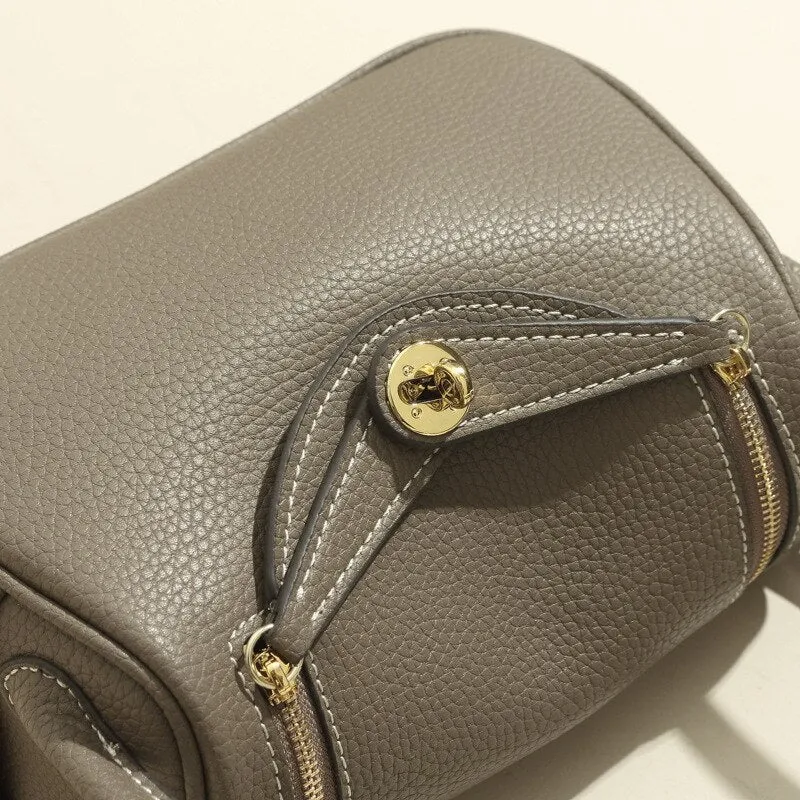 Lychee pattern pillow bag leather handbags
