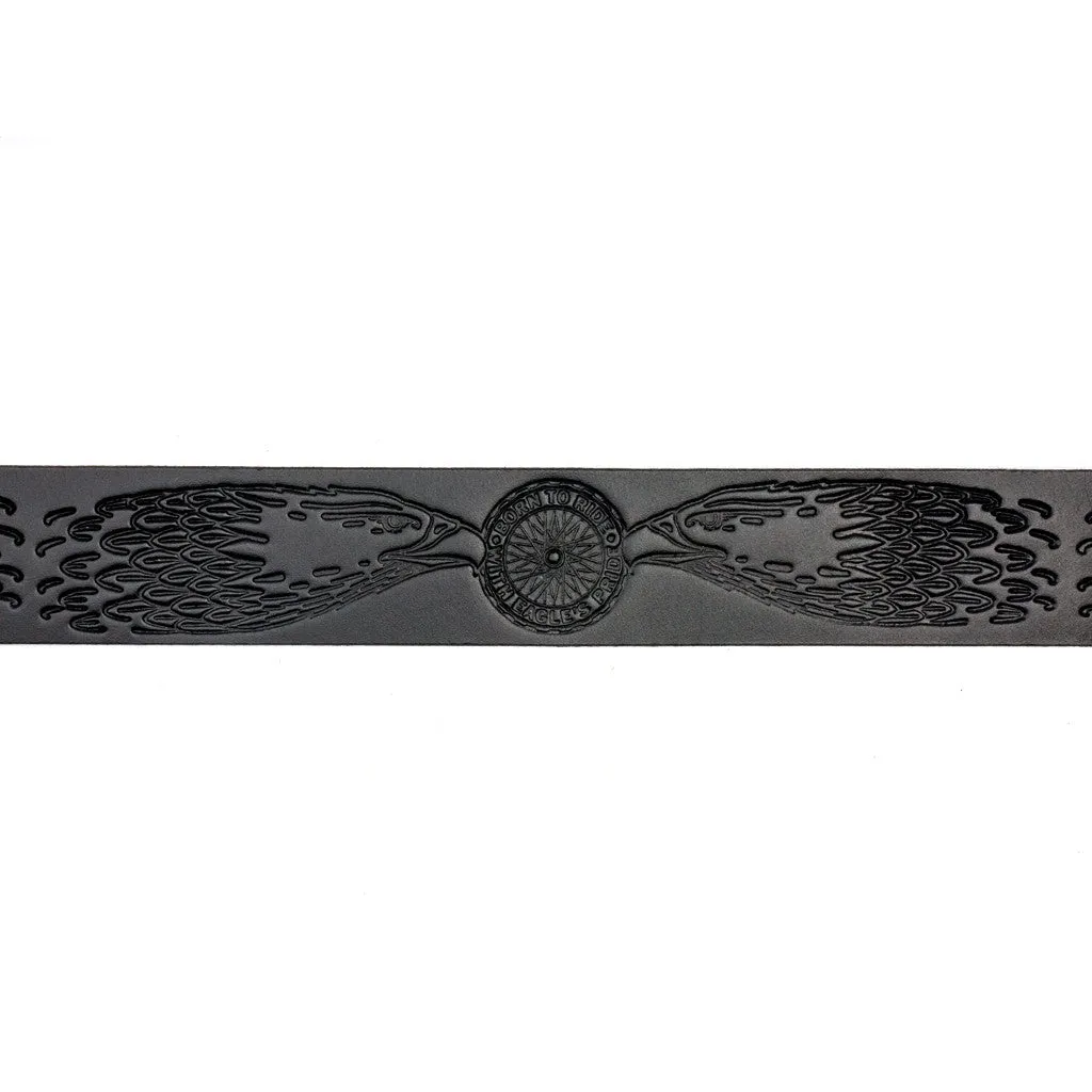 M244  1 1/2" Belt- Eagle Head & Wheel