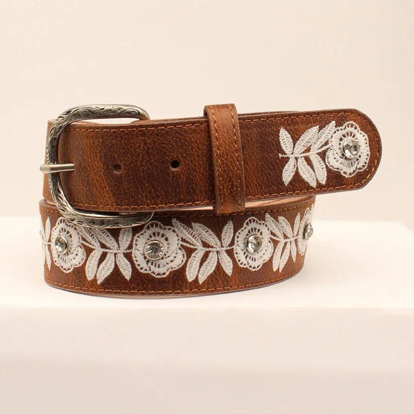 M&F® Ladies Belt -Floral Embroidery