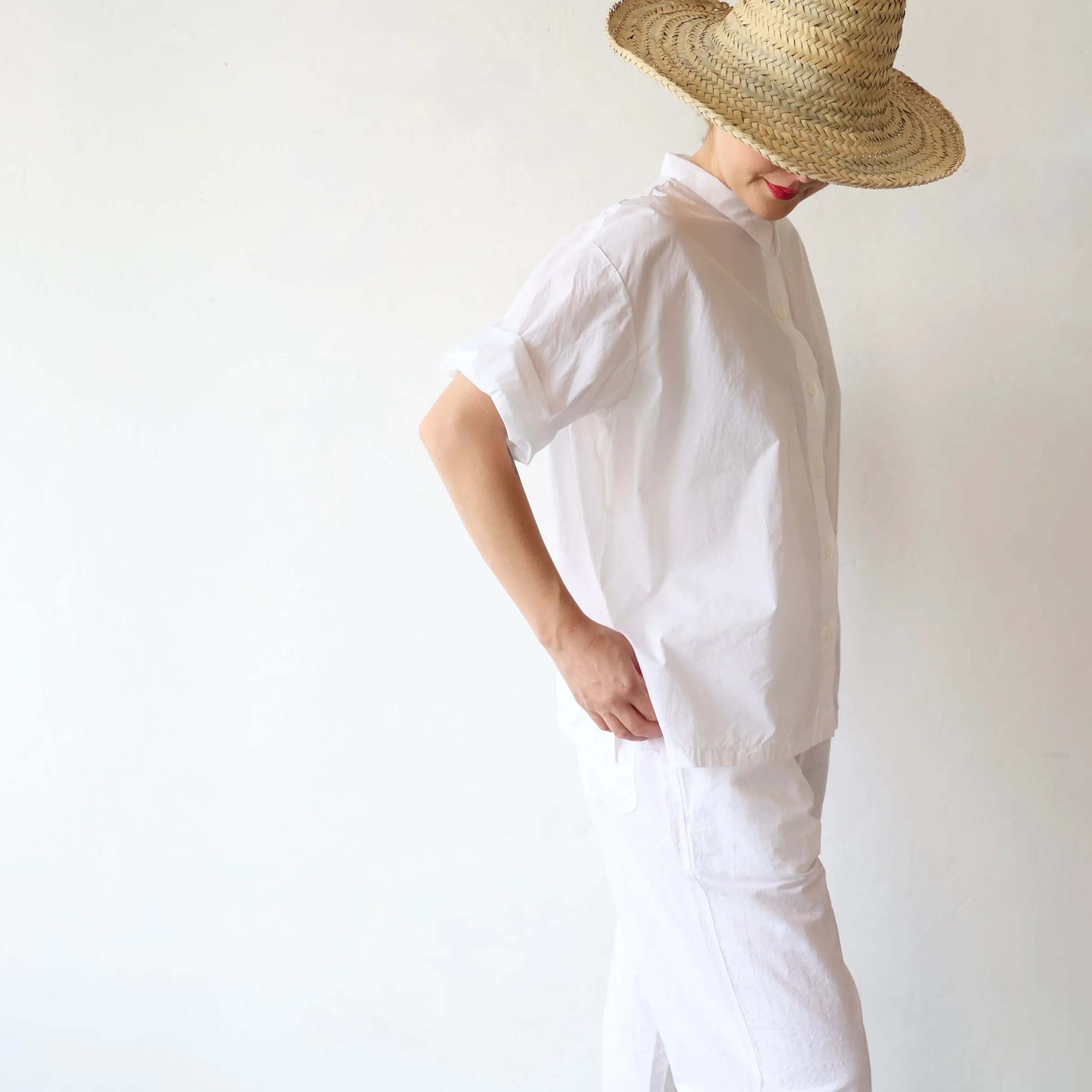 Manuelle Guibal Cotton/Linen Worker Pants - Bright White