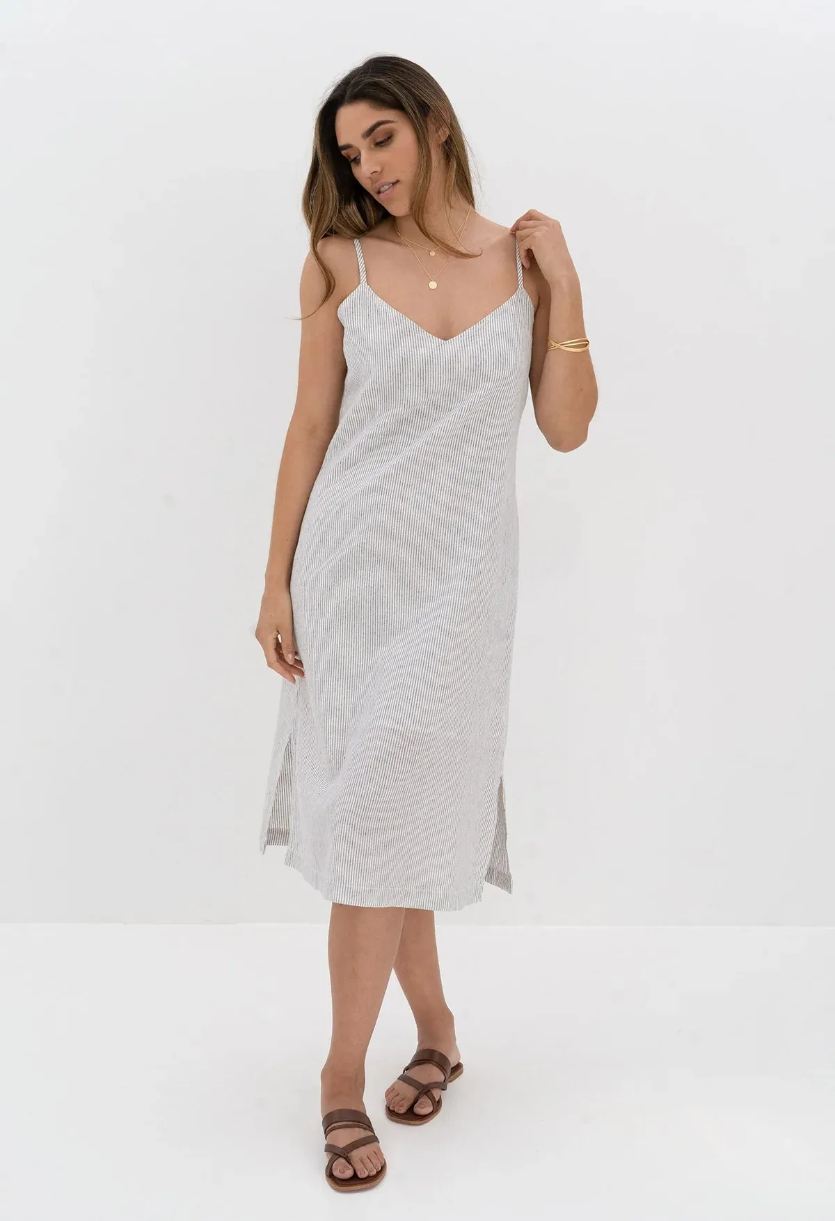 Marina Dress - Blue Stripe