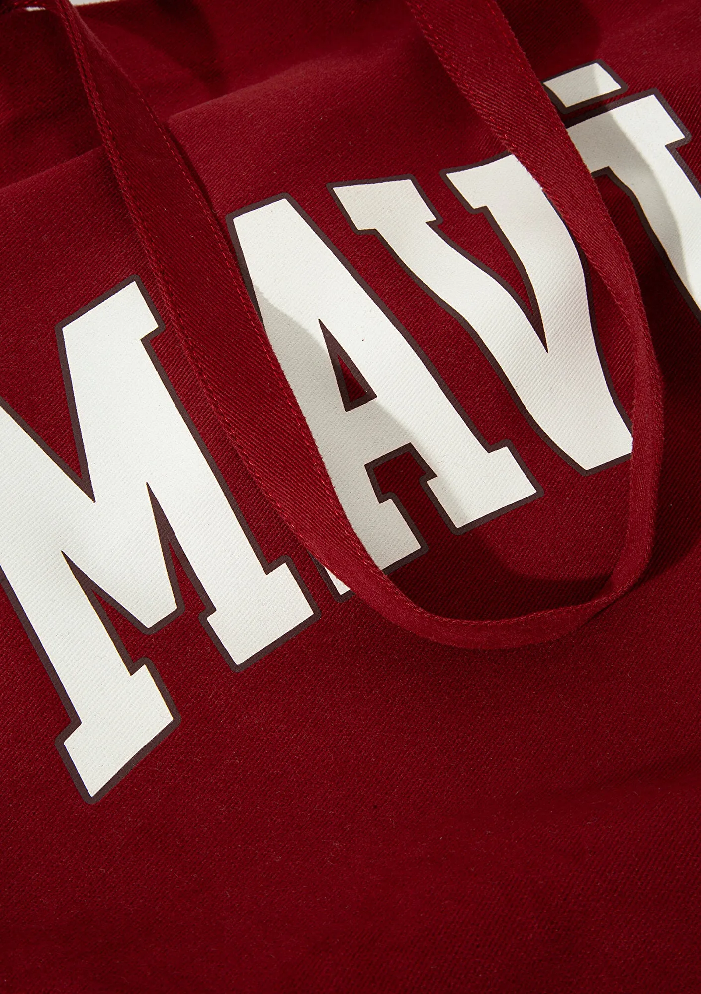 Mavi Logo Printed Burgundy Shoulder Bag
