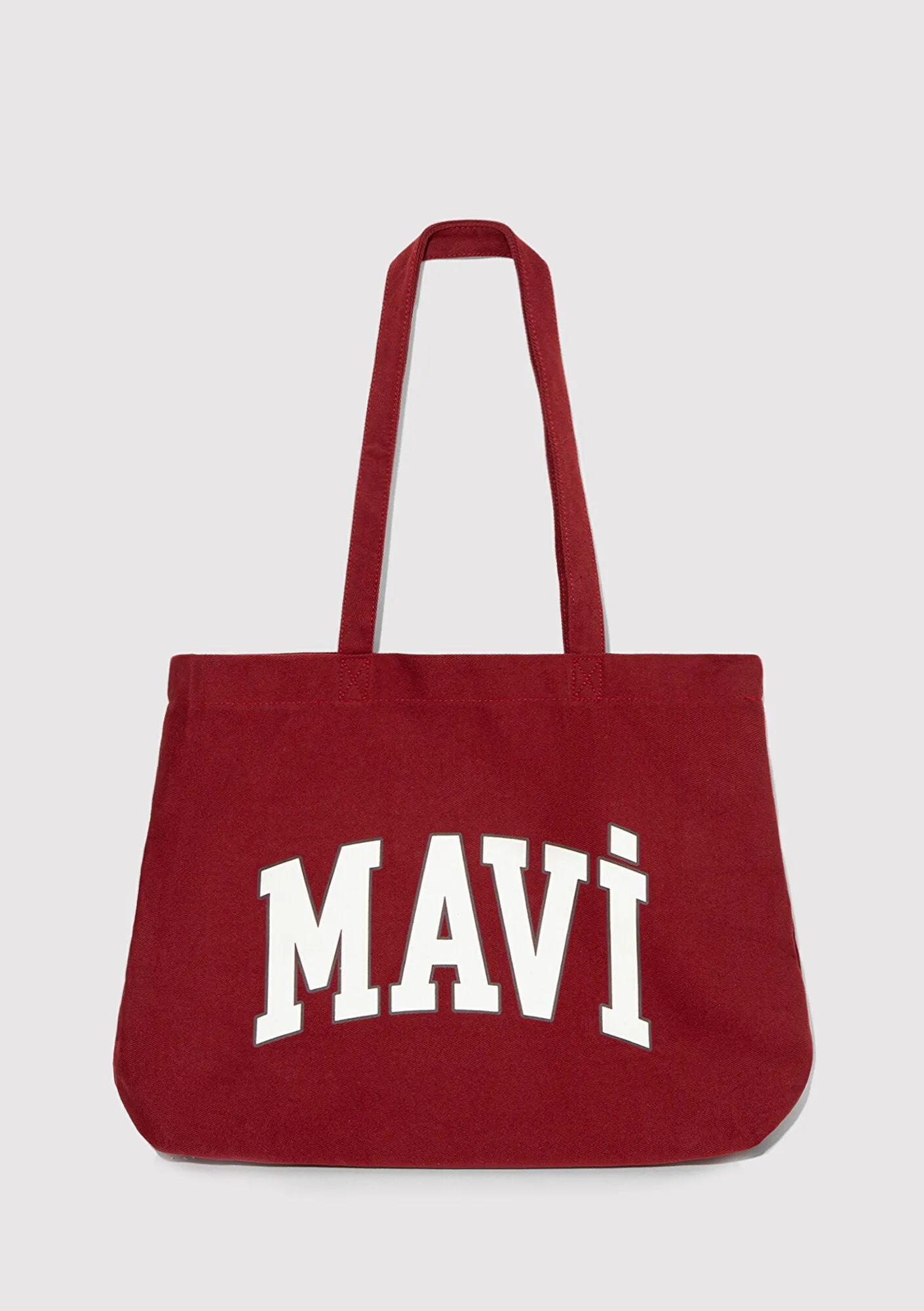 Mavi Logo Printed Burgundy Shoulder Bag