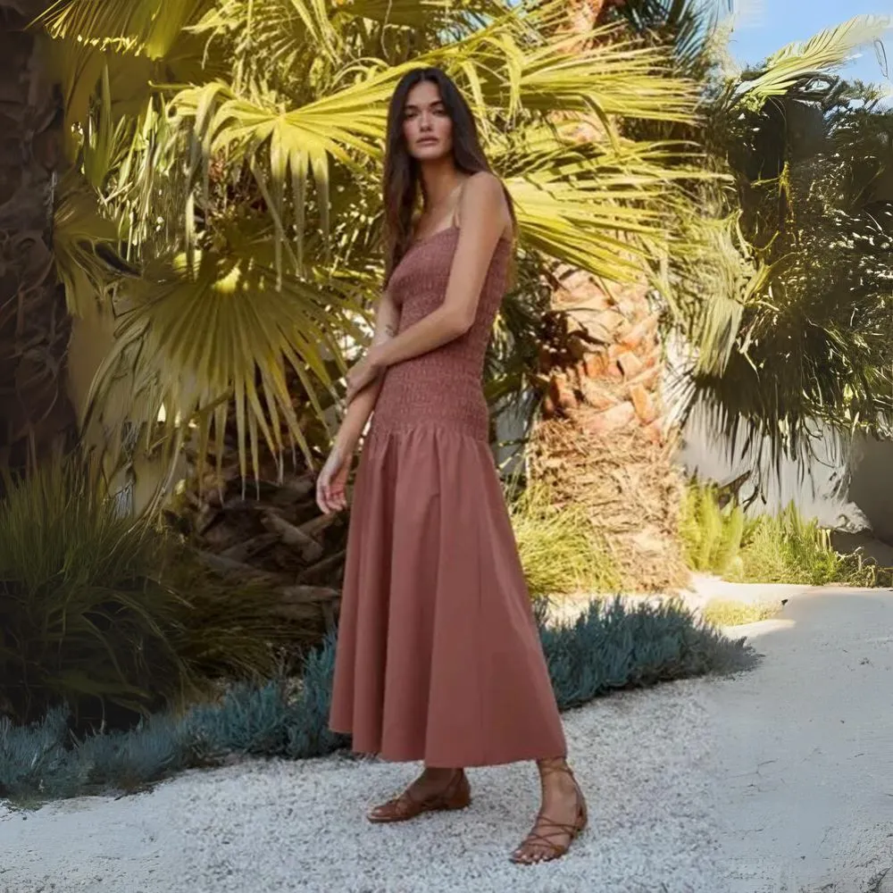 Maxi Shirred Dress