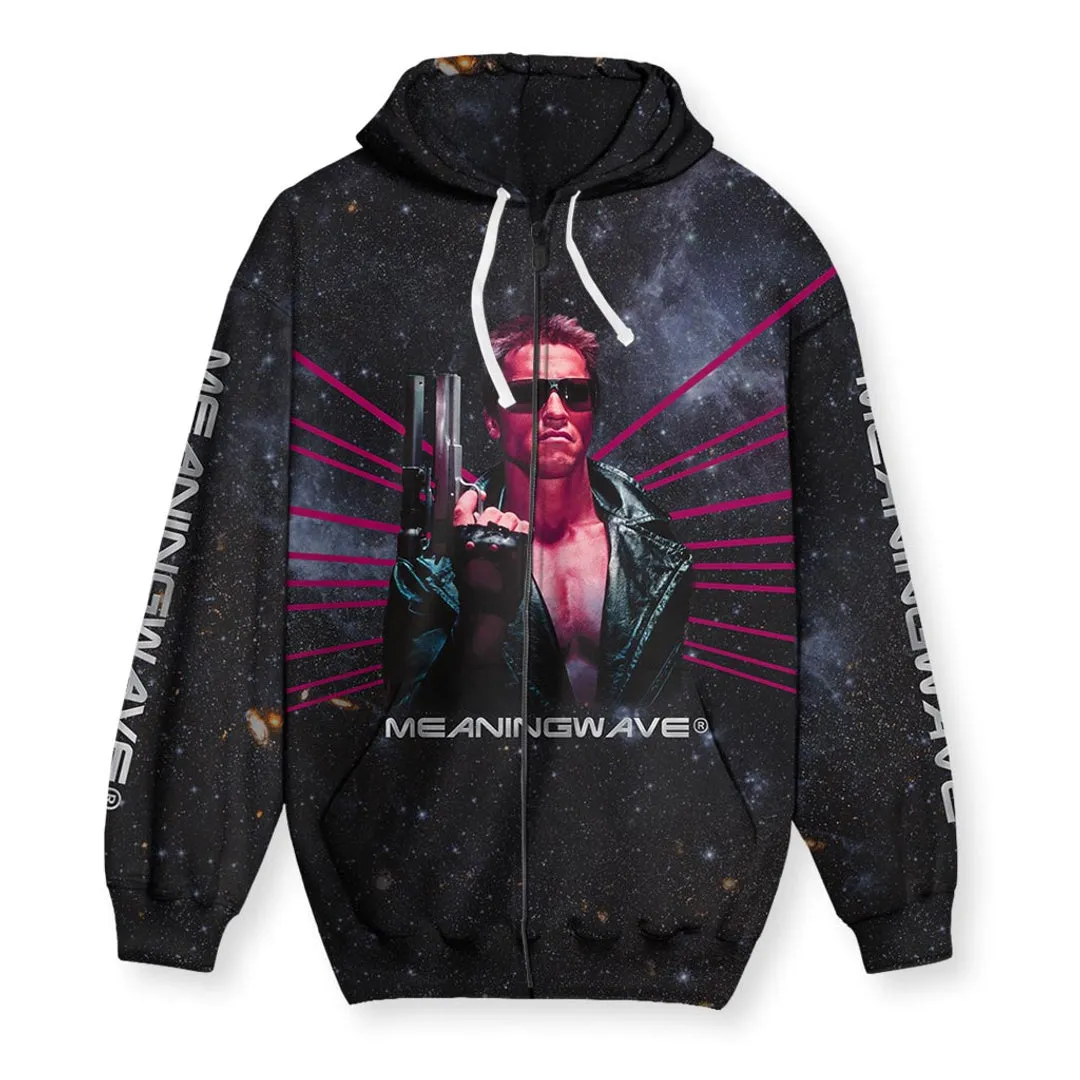 MEANINGWAVE TERMINATOR Men's Zip-Up Hoodie
