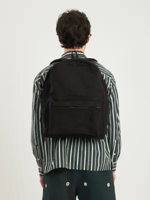 Medium Black Washed Canvas Backpack