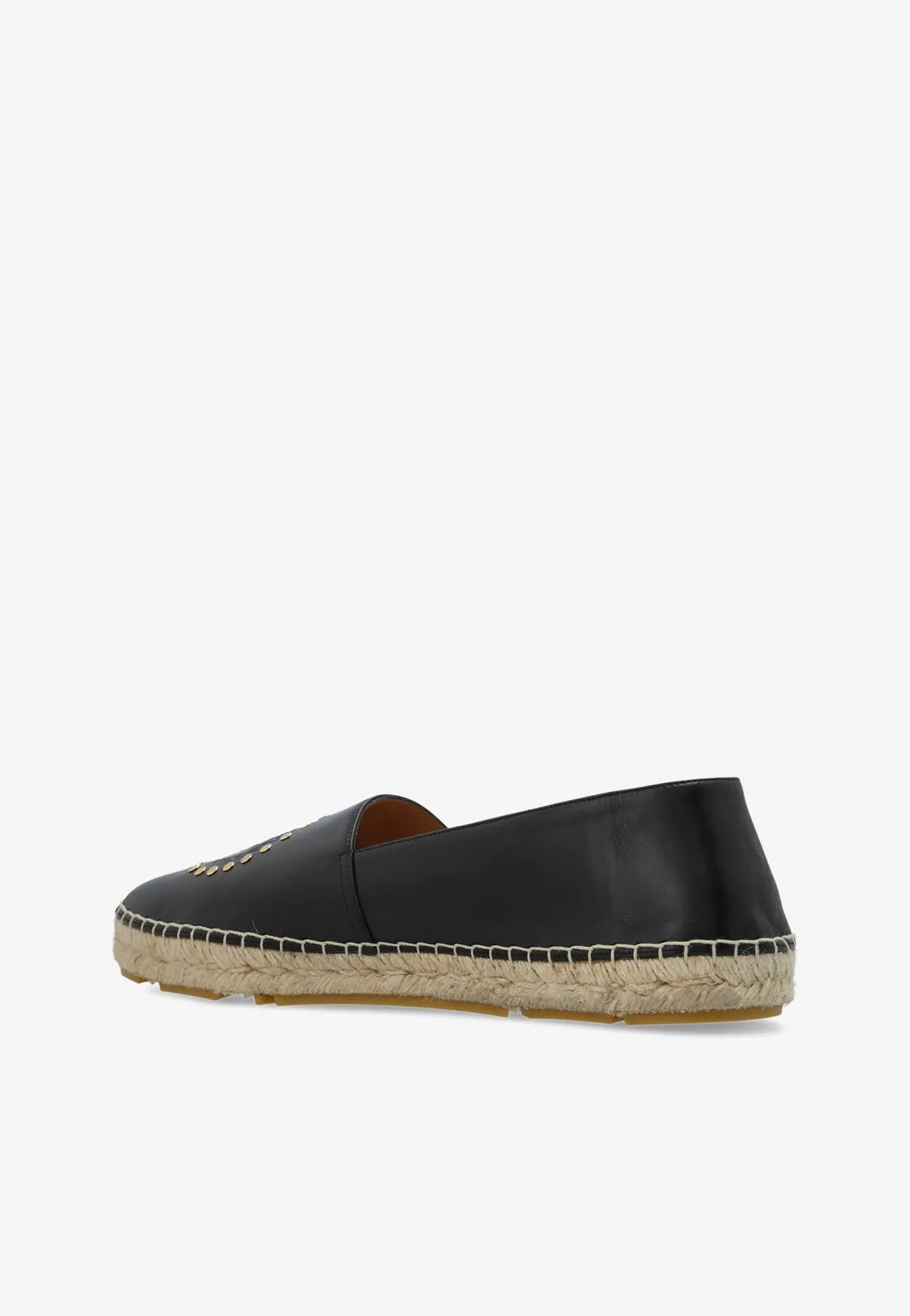 Medusa Studded Leather Espadrilles