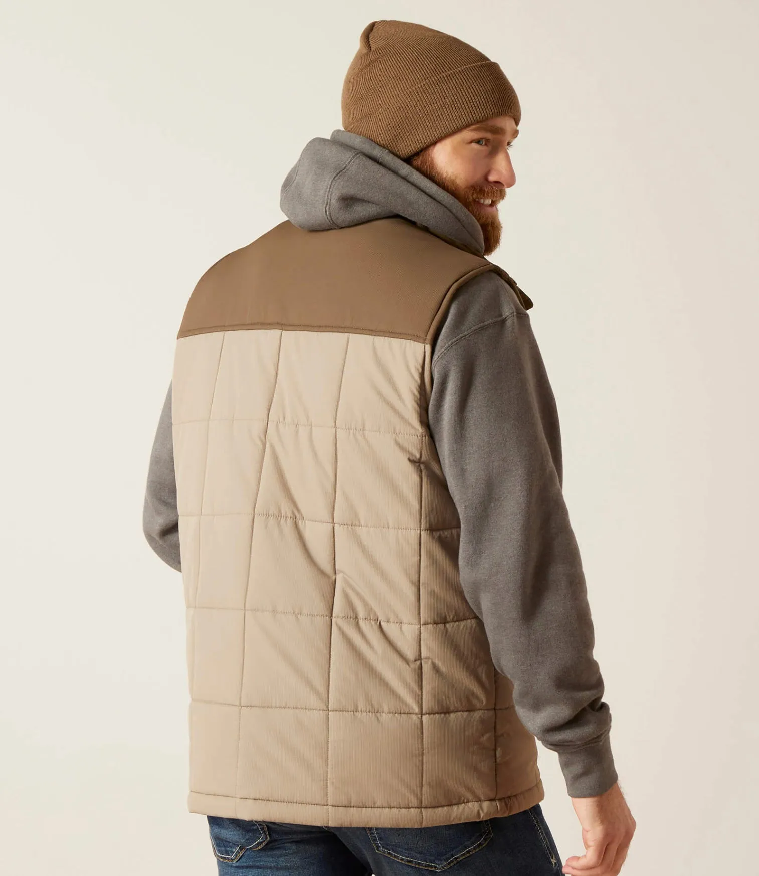 Men’s Ariat Brindle/Brown Cruis Insulated Vest