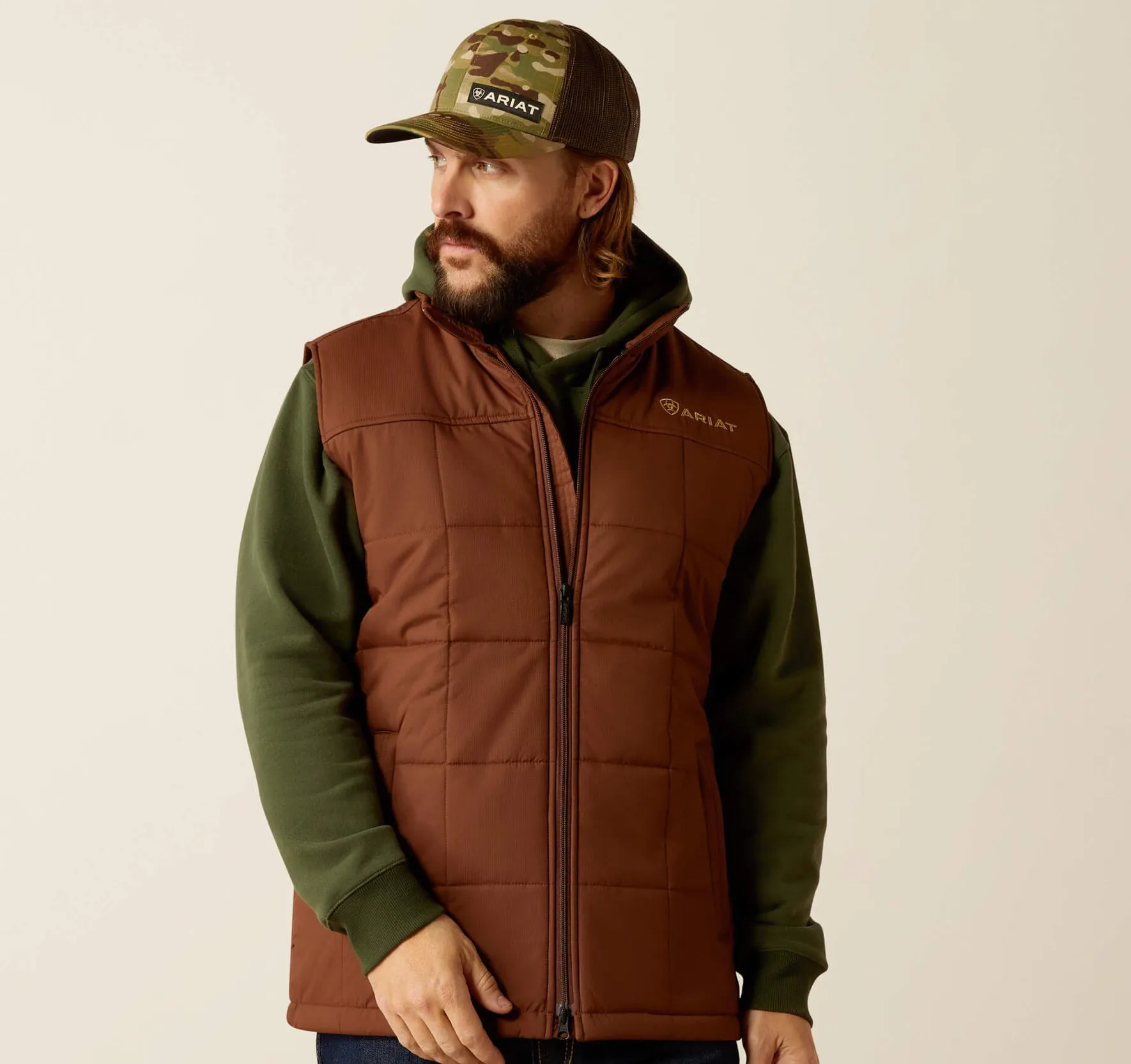Men’s Ariat Potting Soil Crius Invested Vest