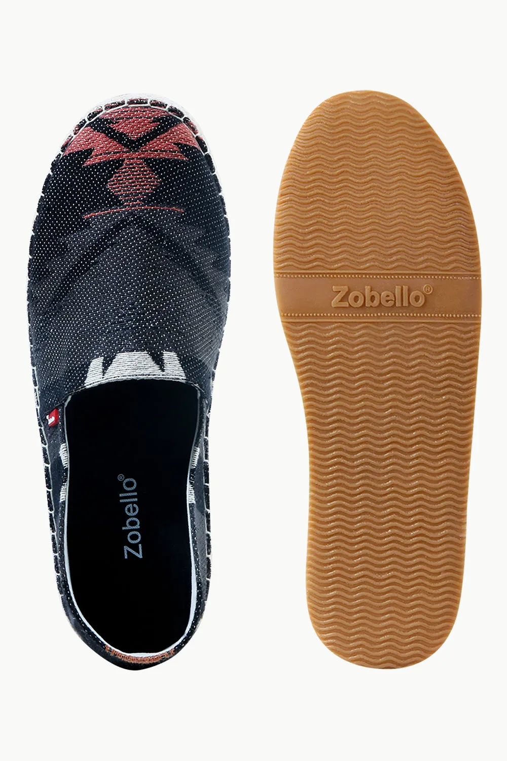 Mens Black Ditsy Jacquard Espadrilles
