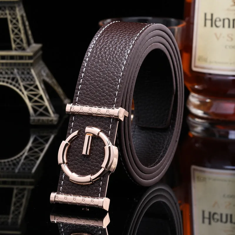Men's Genuine Leather Buckle Belt