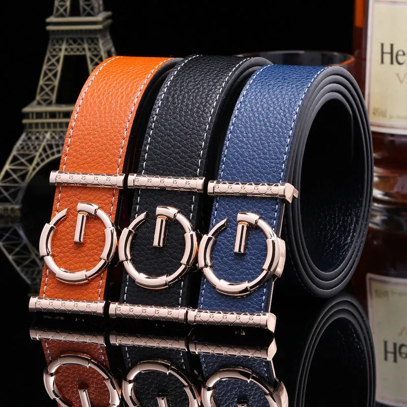Men's Genuine Leather Buckle Belt