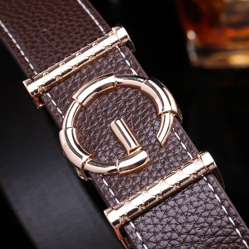 Men's Genuine Leather Buckle Belt