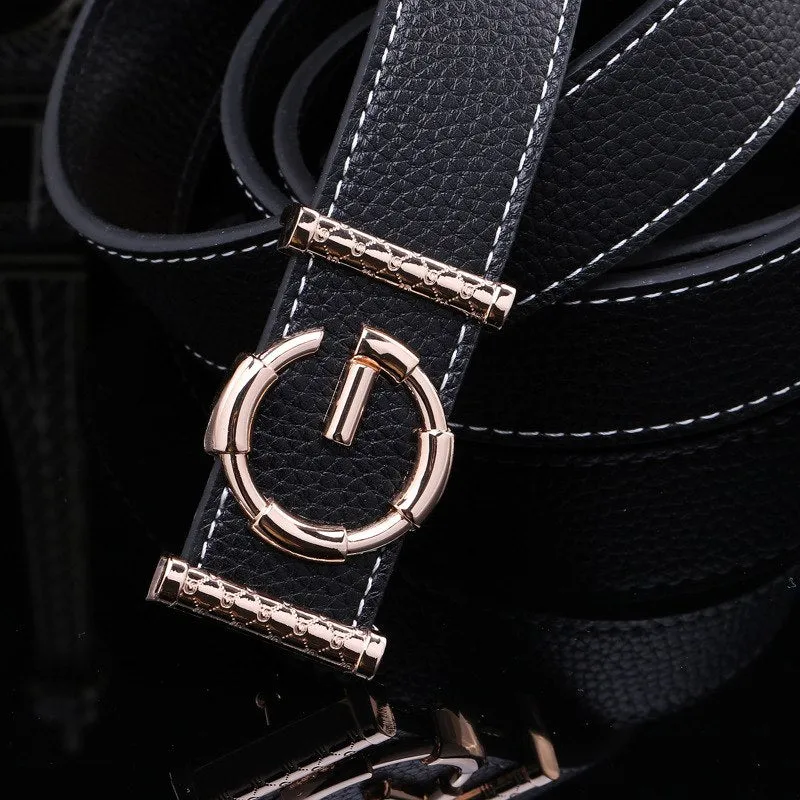 Men's Genuine Leather Buckle Belt