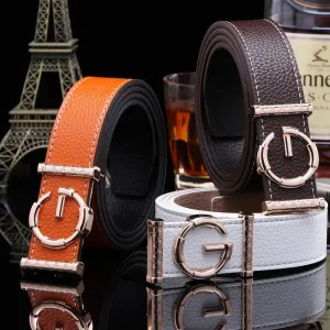 Men's Genuine Leather Buckle Belt