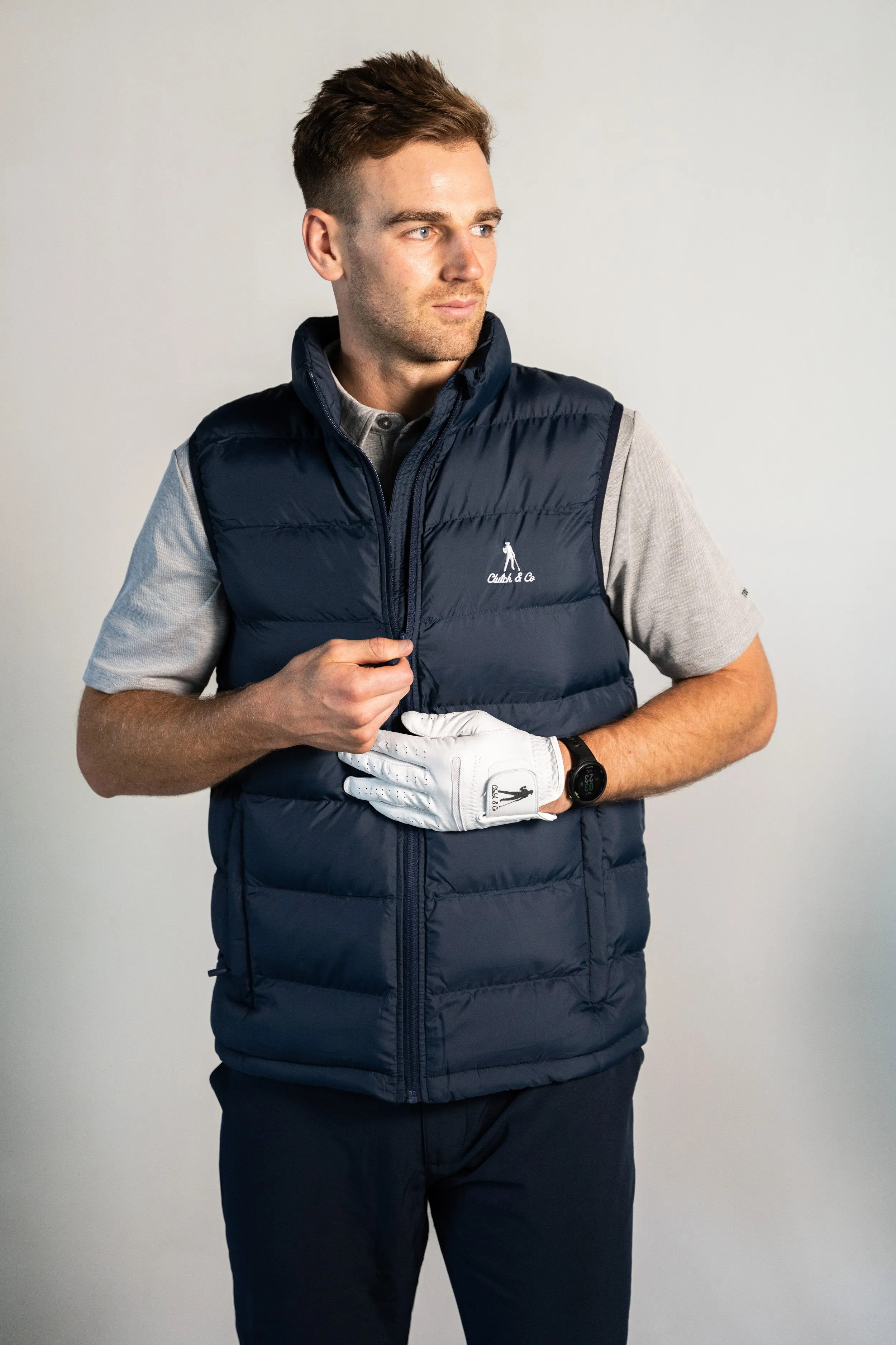 Men's Hybrid Puffer Vest - Navy