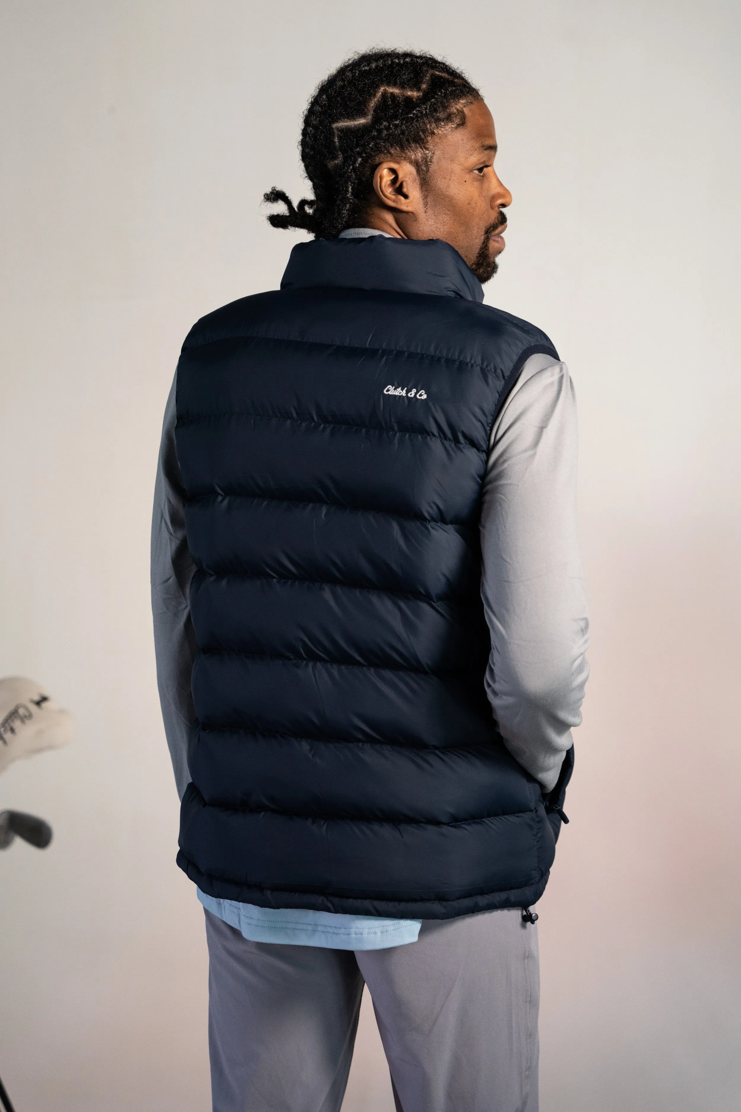 Men's Hybrid Puffer Vest - Navy