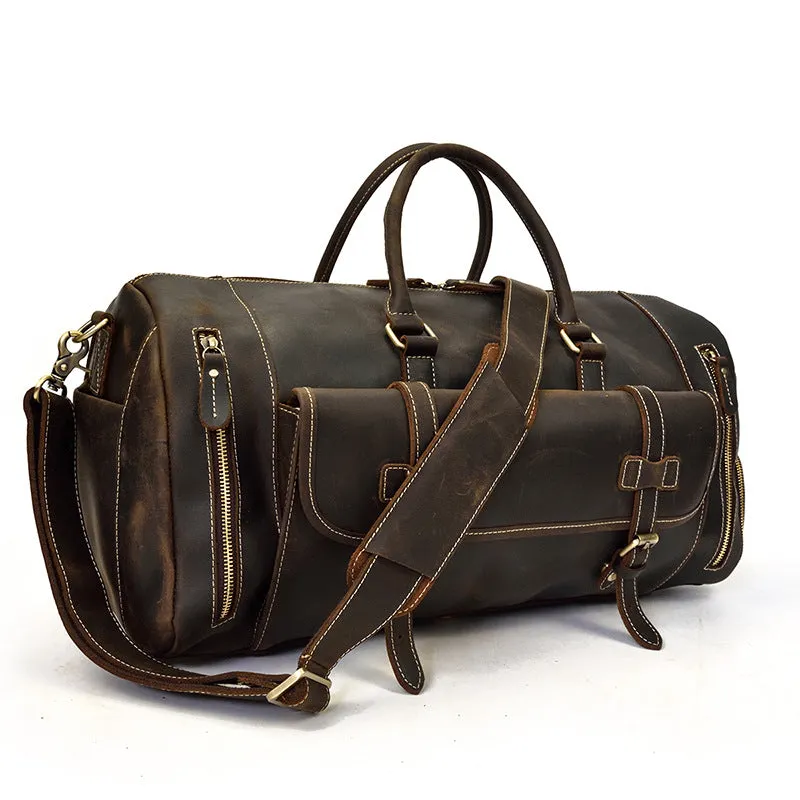Men's Leather Weekend Bag | chichen itza