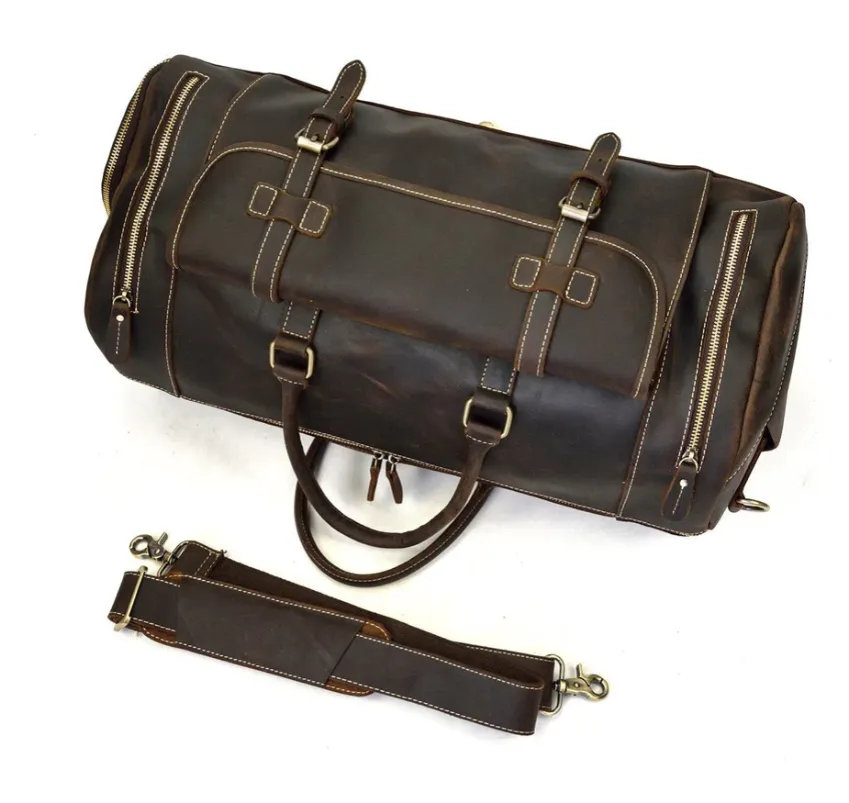 Men's Leather Weekend Bag | chichen itza