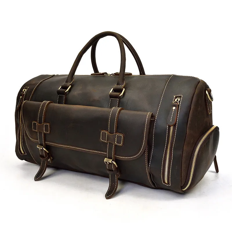Men's Leather Weekend Bag | chichen itza
