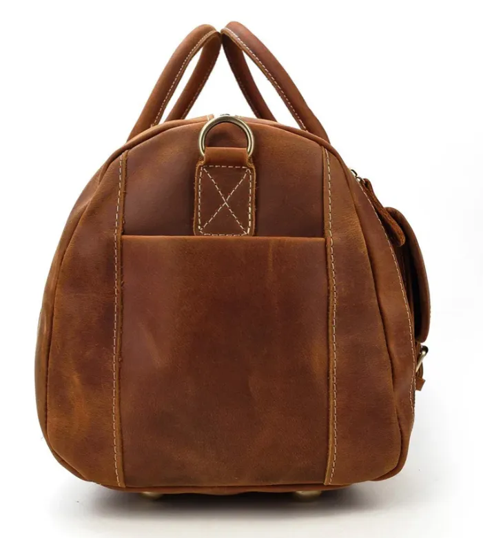Men's Leather Weekend Bag | chichen itza