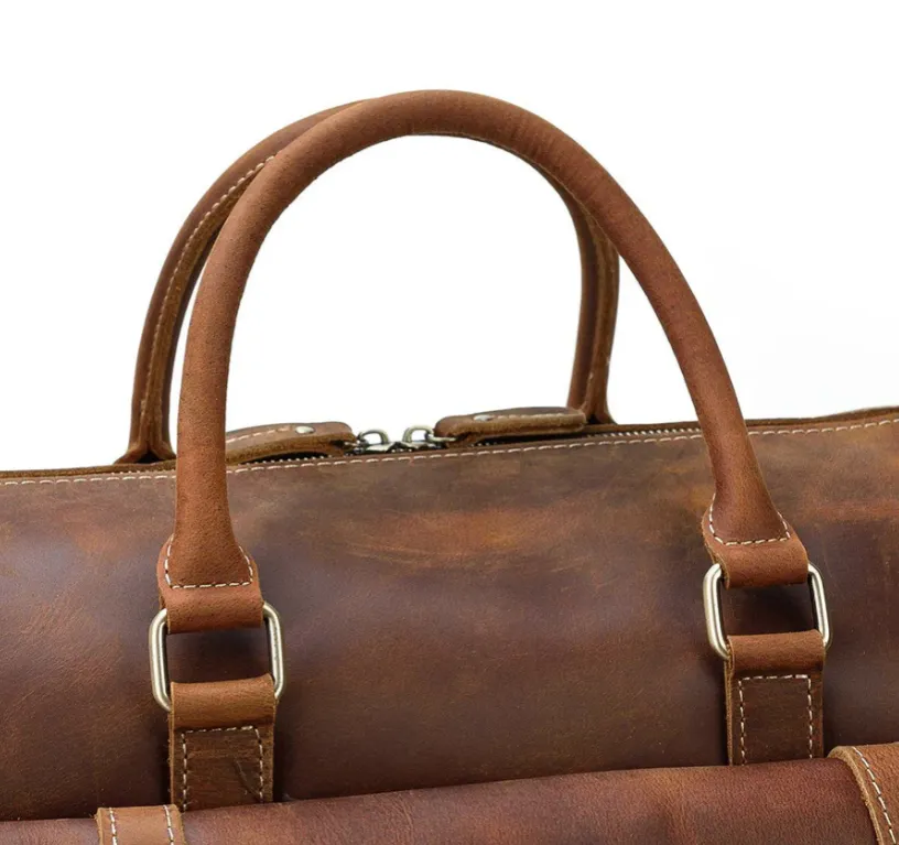 Men's Leather Weekend Bag | chichen itza