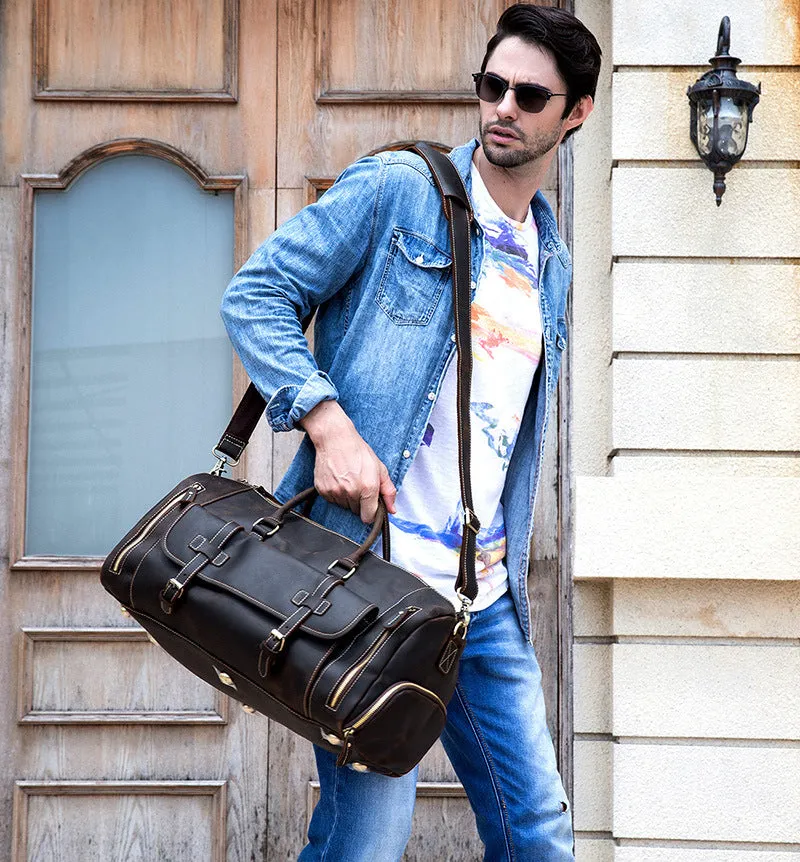 Men's Leather Weekend Bag | chichen itza