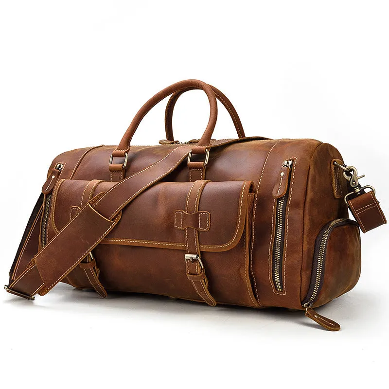 Men's Leather Weekend Bag | chichen itza