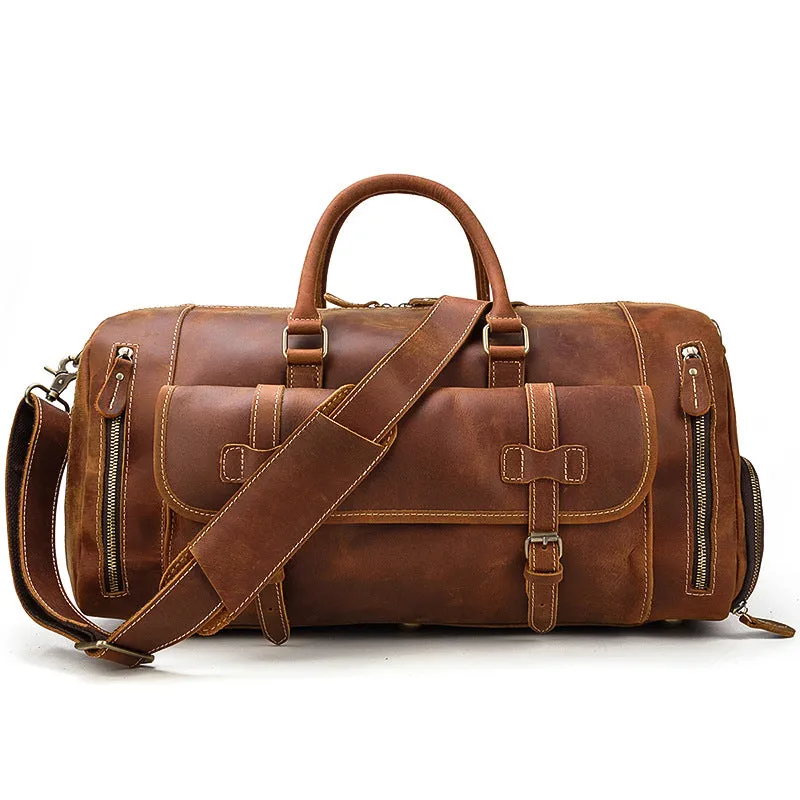 Men's Leather Weekend Bag | chichen itza