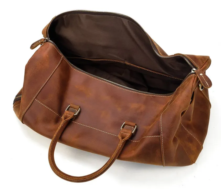 Men's Leather Weekend Bag | chichen itza