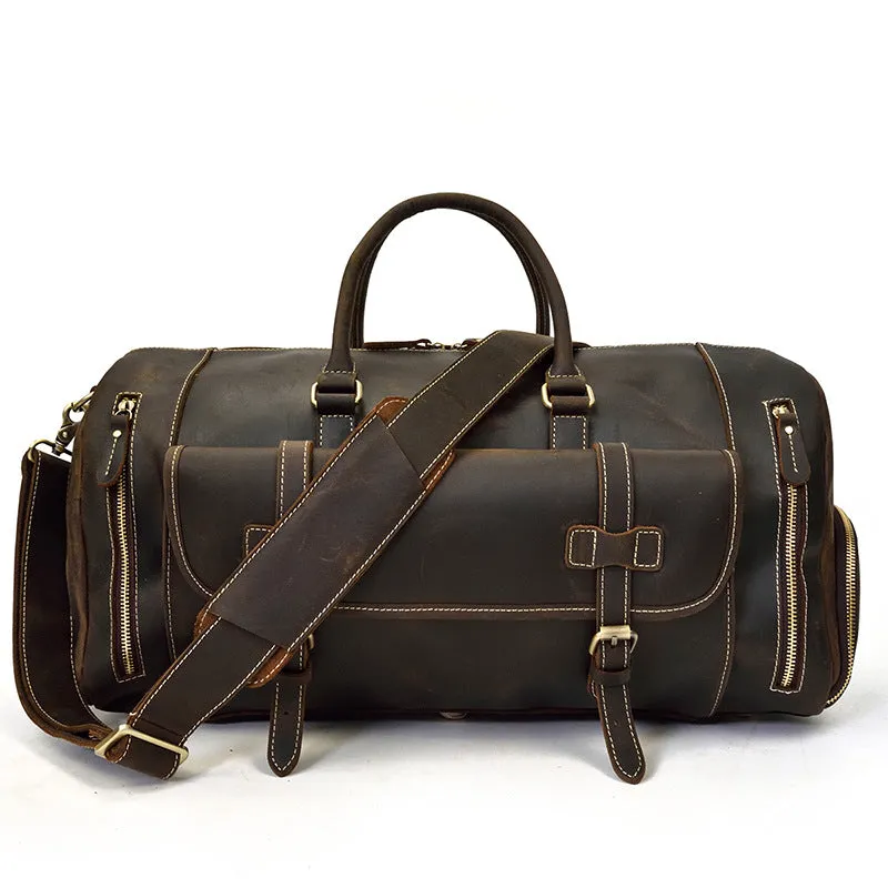 Men's Leather Weekend Bag | chichen itza