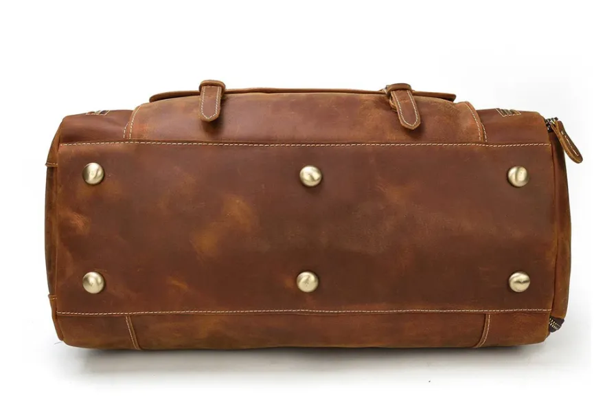 Men's Leather Weekend Bag | chichen itza