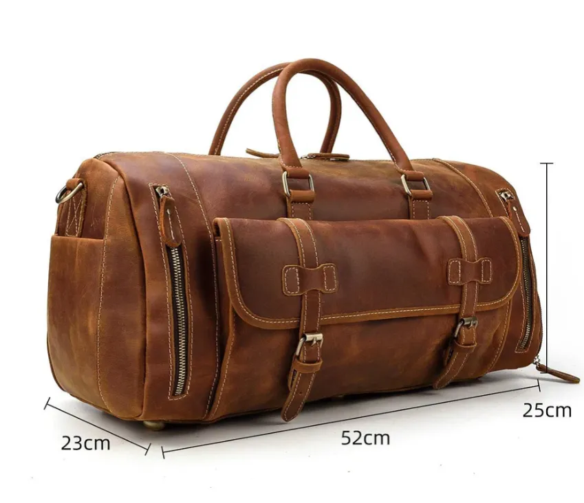 Men's Leather Weekend Bag | chichen itza
