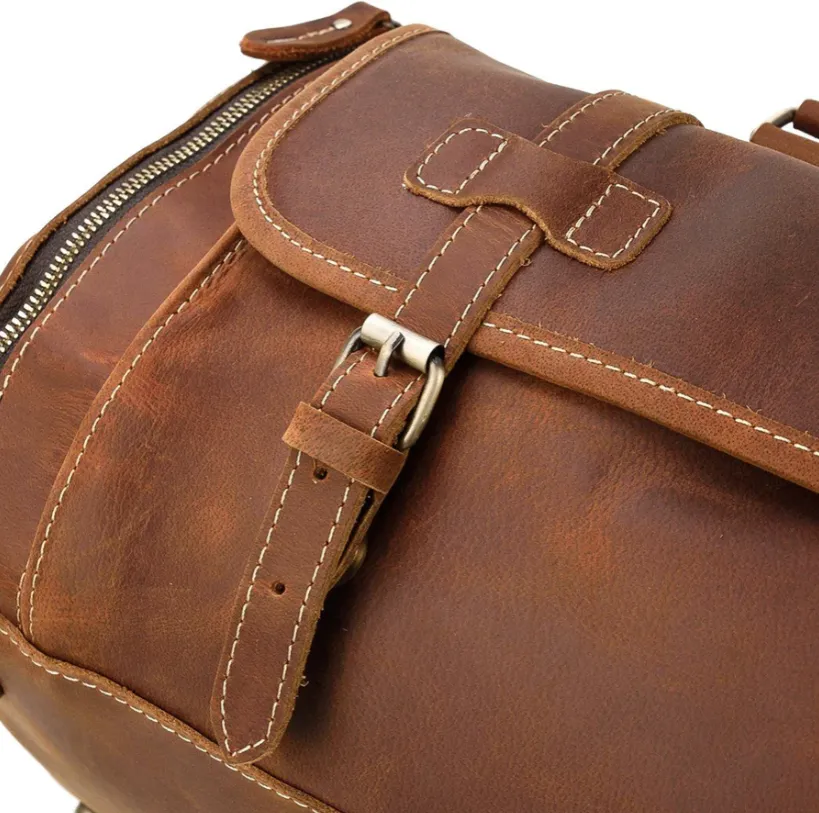 Men's Leather Weekend Bag | chichen itza