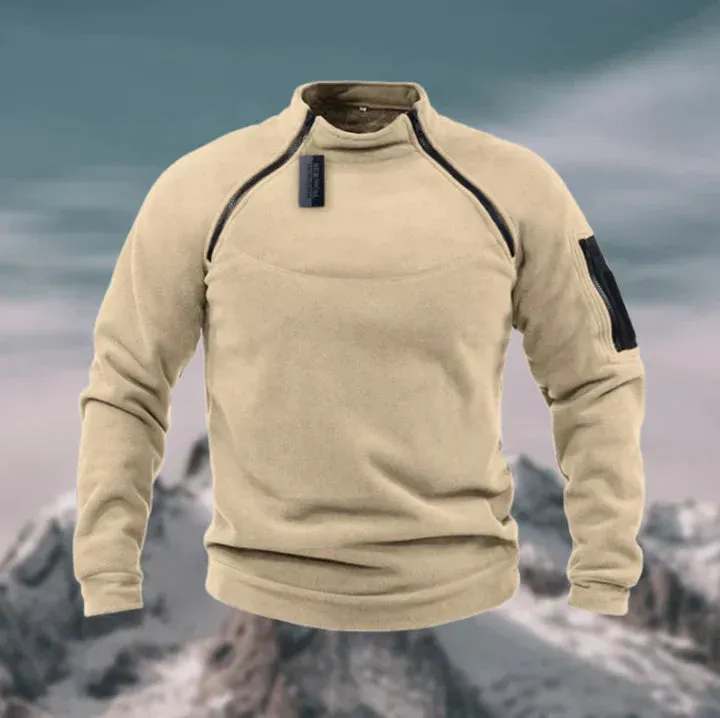 Men's warm fleece jumper, windproof