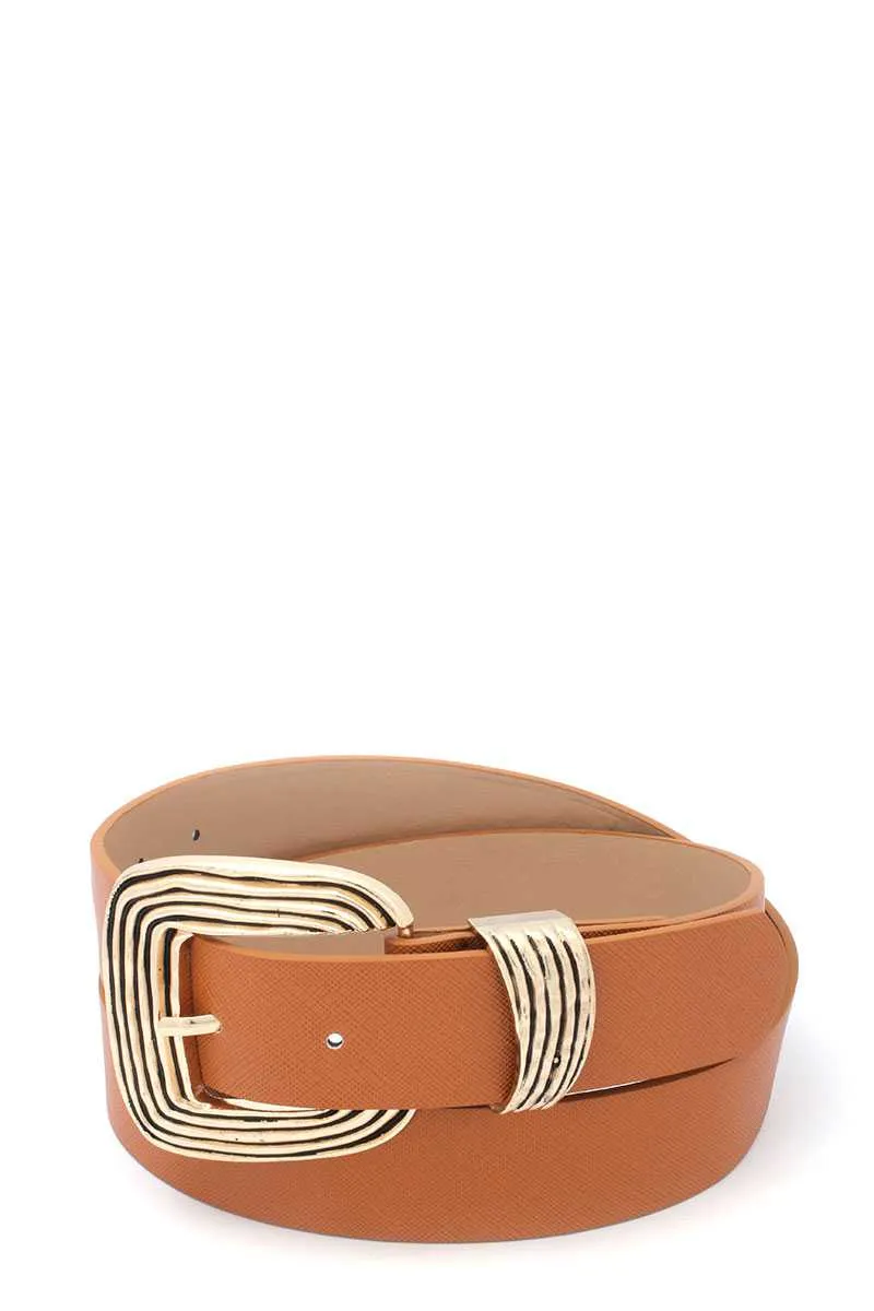 Metal Buckle Pu Leather Belt