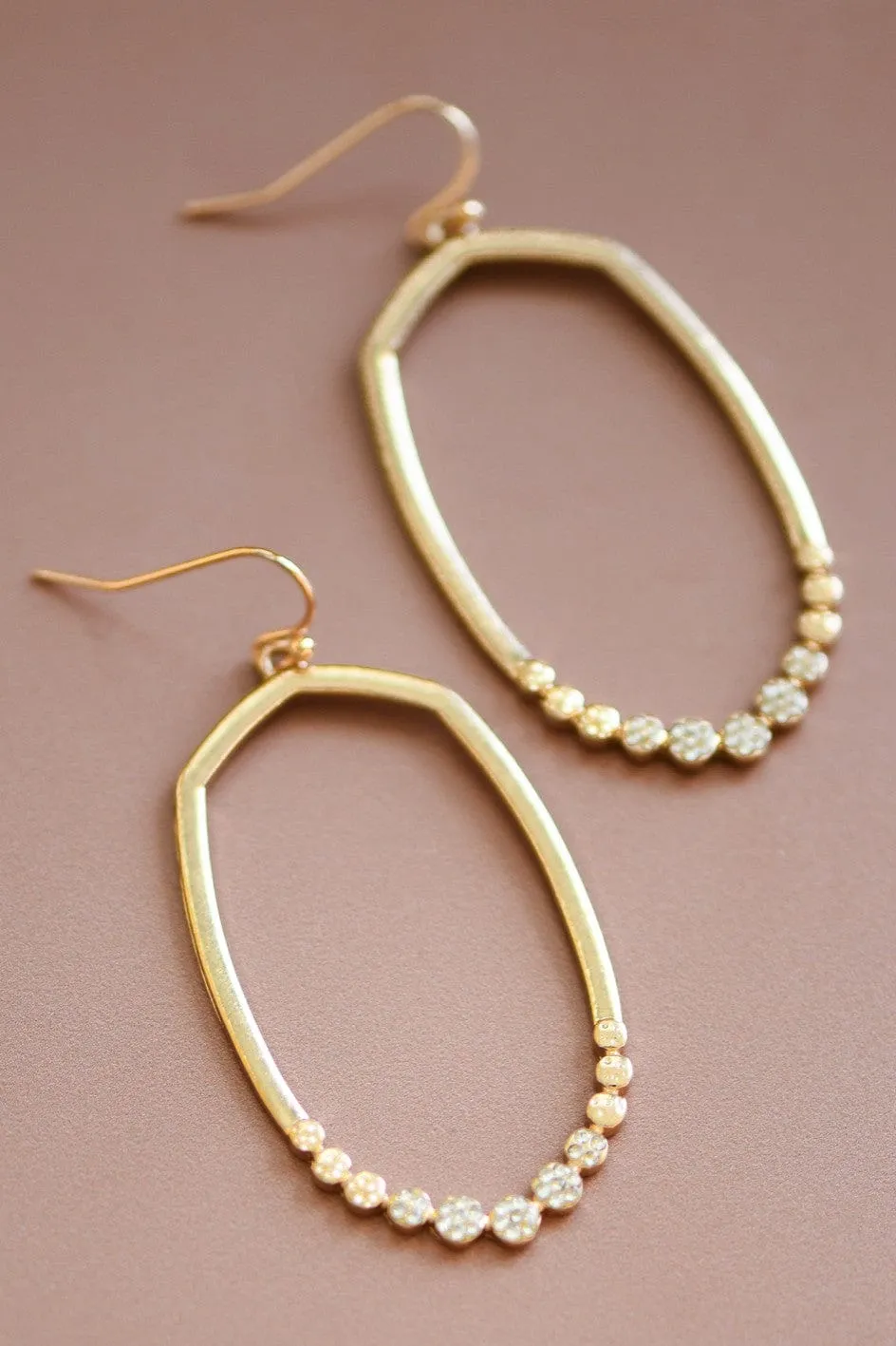 Metal Drop Earrings In Gold