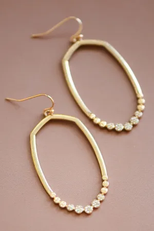 Metal Drop Earrings In Gold