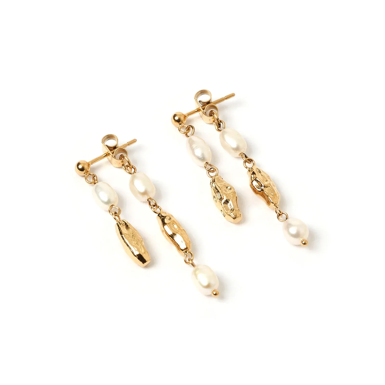 Mimi Pearl and Gold Earrings by Arms of Eve