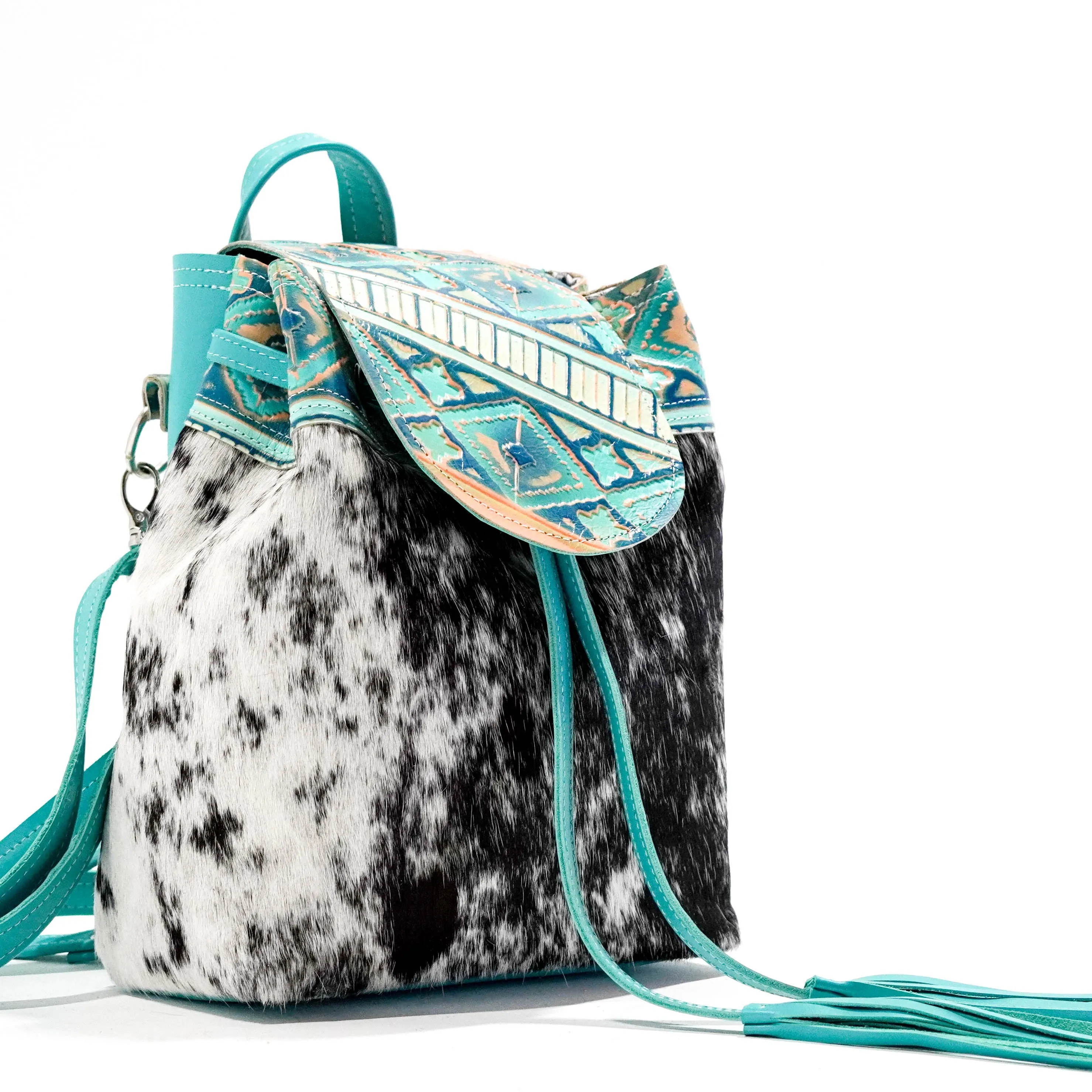 Mini Kelsea Backpack - B&W Speckle w/ Margaritaville Navajo