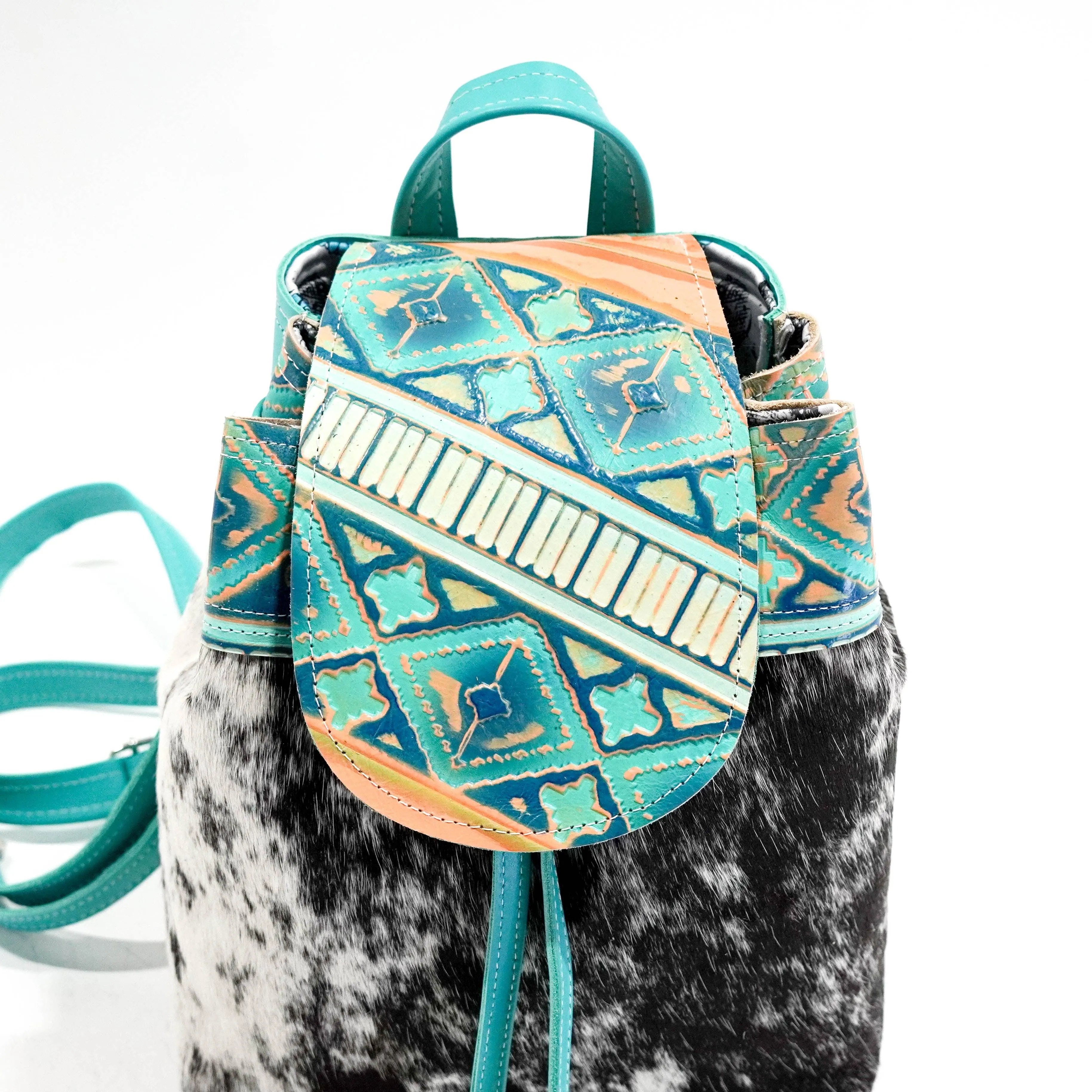 Mini Kelsea Backpack - B&W Speckle w/ Margaritaville Navajo