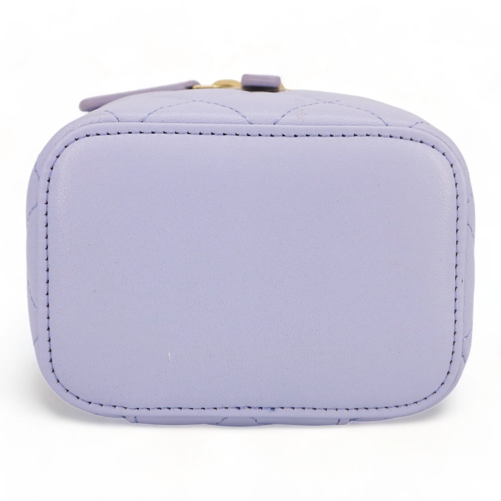 Mini Vanity Case with Top Handle in 21K Lilac Lambskin