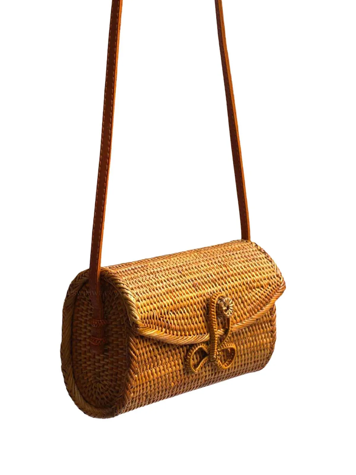 Missy Rattan Crossbody Bag ::RET