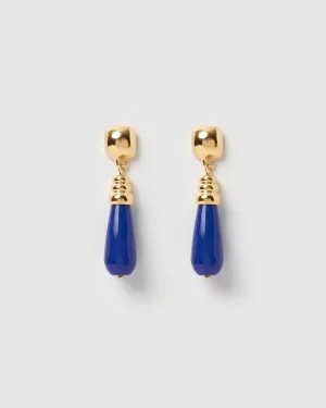 Miz Casa & Co Juliet Earrings Gold Blue Lapis
